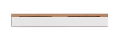 Tojo Grad Schlüsselbrett, weiße Wandgarderobe mit Ablage für Schlüssel und Briefe, minimalistisches Design.